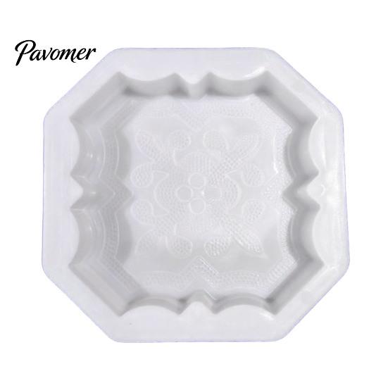 Outdoor Cement Art Form Garden Stepping Stone Mold, Reusable Concrete Pathway Paver Plastic DIY Pavement Mould for Patio Backyard Walkway Decor