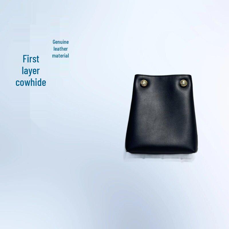 Original 2025 Genuine Leather Bucket Phone Bag - Fashionable, Simple, Exquisite Single Shoulder Crossbody Bag