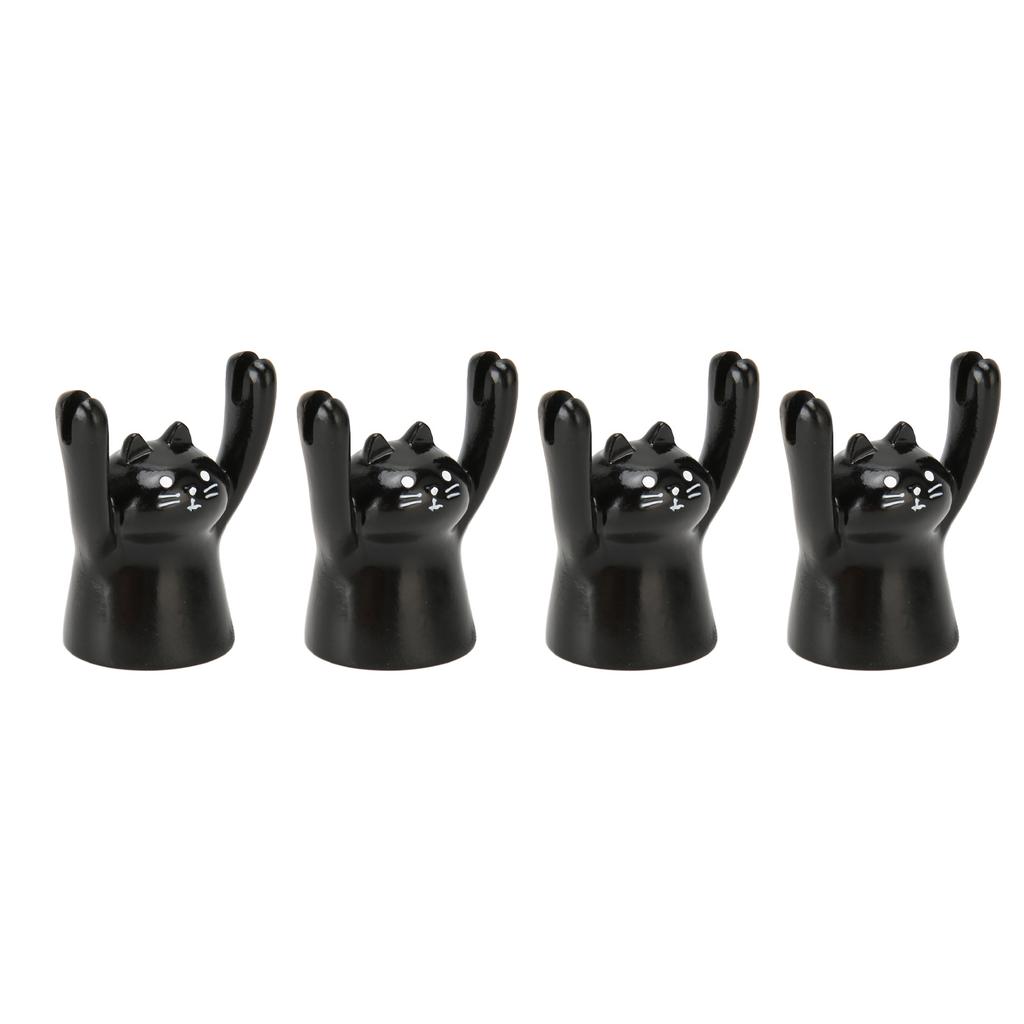 4Pcs Cartoon Photo Clip Cute Cat Resin Stable Eye Catching Animal Note Holder for Wedding Party