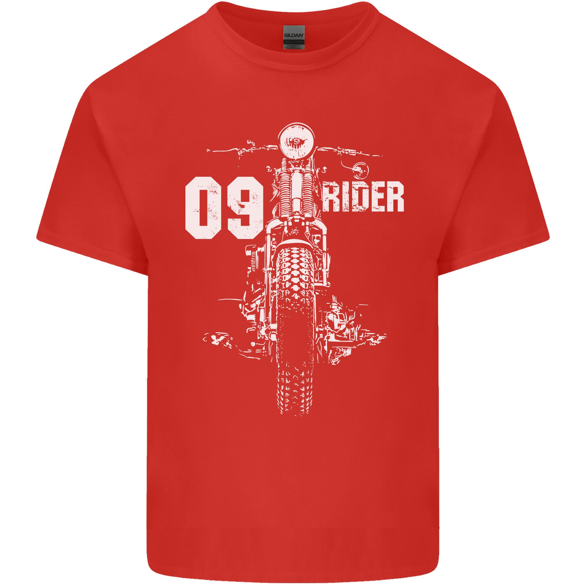 09 Motorbike Rider Biker Motorcycle Unisexs Light Cotton TShirt S