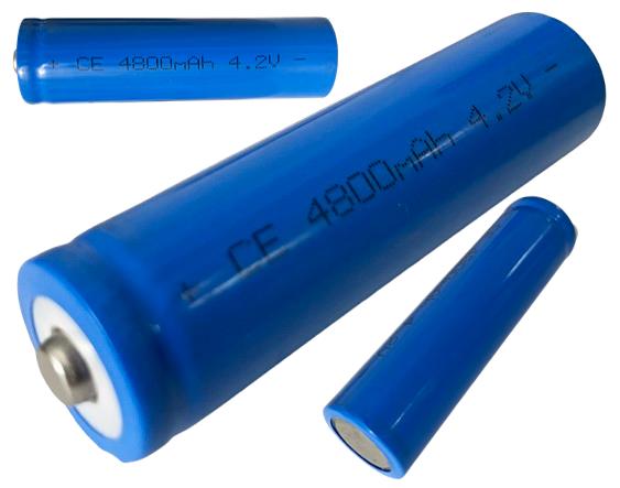 Li-Ion 18650 Batterij Voor Verlichting 4800mAh 4.2V Lithium-Ion