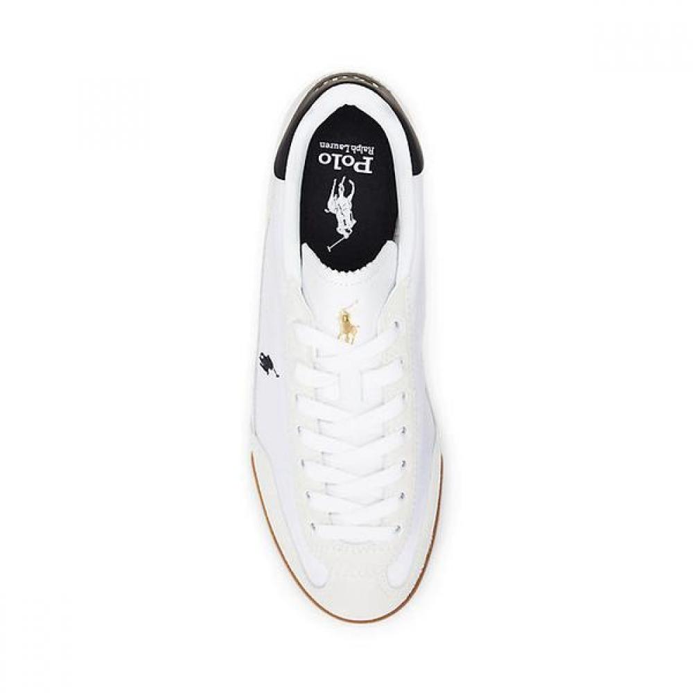 Ralph Lauren Hester Suede And Canvas Sneakers  Mapsftw0ct20683100 