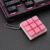 Stress Relief Toy 9-In-1 Keyboard Fidget with Ball Chain Push Gadget Button Finger Clicker Toy 9-Keys Keychain Anxiety Desk