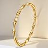 Punk Gold Color Bangles For Women Men Trendy Stainless Steel No-Fading Bracelets Bohemian Fashion Jewelry Accessories Gift