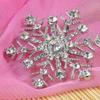 Fashion Luxury Rhinestone Snowflake Brooches For Women Clothing Coat Jewelry Accessories Gifts