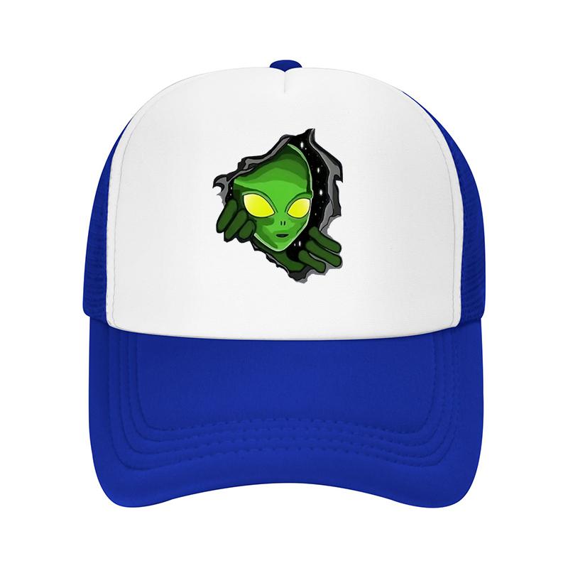 pc ATHACER Alien Theme Baseball Cap Retro washed black suitable for outdoor fashion Unisex and Women Halloween headwear