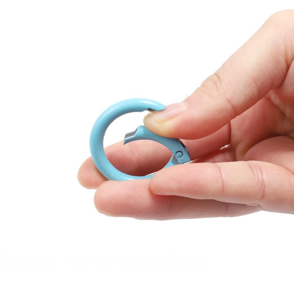 Yogodlns 10/50 Stück Metall-O-Ring, Federverschluss, zum Öffnen, rund, Karabiner, Schlüsselanhänger-Clips, DIY-Schmuck, Schnalle, Verbinder, Taschenzubehör, mehrere Farben