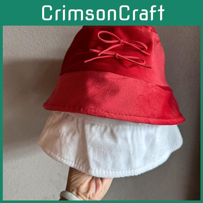 Fisherman Bowknot Cap Solid Color Bucket Hat Sun Protection Breathable Gift