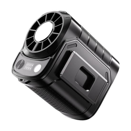 Ice Cooling Waist Clip Fan Portable High-Speed Mini Fan for Outdoor Travel Hands-Free Rechargeable Clip-on Fan for Camping Hiking Hot Weather