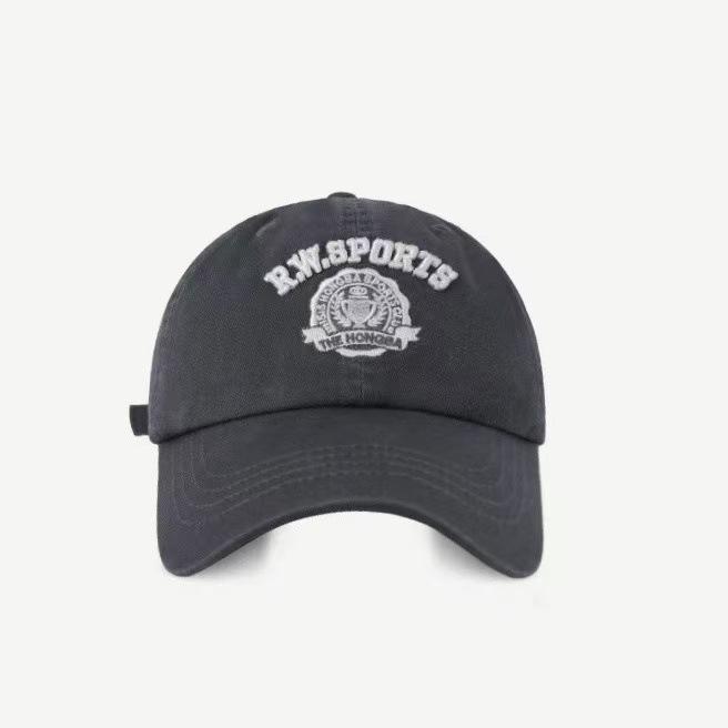 Embroidered Big Headed Baseball Cap  A Fashionable and Versatile Soft Top Baseball Cap for Both Men and Women In Spring and Summer