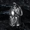 Fashion Lucky Bell Pendant Heart Wing Motorcycle Bell Retro Riding Lucky Exorcist Bell For Men Motorcycle Punk Rock Exorcism