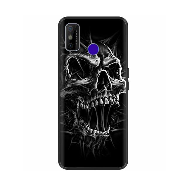 Pentru Tecno Spark 6 Go Husă pentru telefon Husa din silicon moale de desene animate pentru Tecno Spark 6 Go Spark6 Go Negru Tpu Bara de protecție drăguță de desene animate