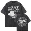 Gewaschenes Vintage Rockband My Chemical Romance Long Live The Black Parade Grafik T-Shirt Herren Damen Oversized Punk Emo T-Shirts