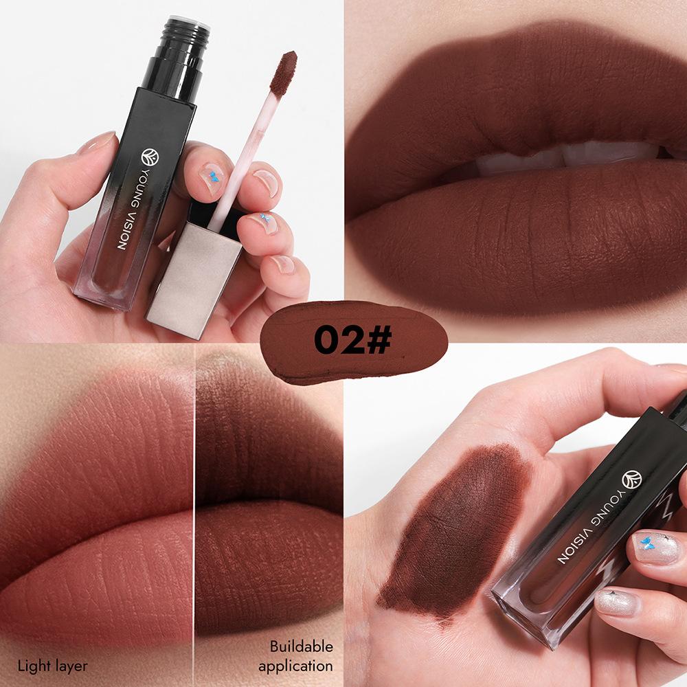 6-color Matte Velvet Mist Sexy Lip Mud Non-stick Cup Waterproof Multi-purpose Eyeshadow Blush Contouring 4-in-1 Makeup