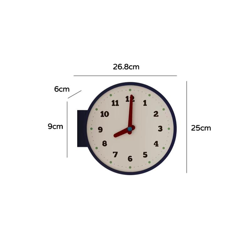 

BEPAN New Vintage Corner Double Sided Wall Clock Creative Art Decor for Home Living Room Bedroom Kitchen Wall Decoration