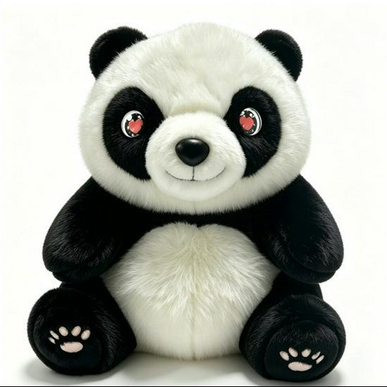 AI-Enhanced Multilingual Children's Panda Plush Toy with LED Emotion Eyes
