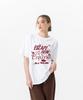 ESCAPEFROM Red The Universe Print Oversized Short Sleeve T-Shirt White
