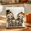 Halloween Party Table Centerpiece Wooden Napkin Holder for Dining Table, Paper Towel Holder, Stable Dispenser Freestanding Tissue Organizer