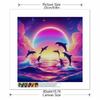 New Arrival 5D DIY Full Circle Diamond Painting "Leaping Dolphin" Embroidery Cross Stitch Home Decor Gift