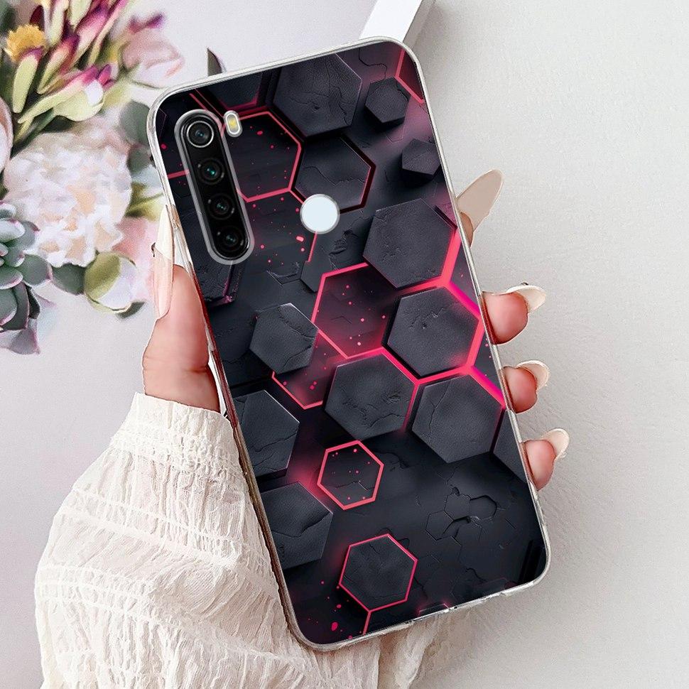 6,3" Silikonowe Etui Dla Xiaomi Redmi Note 8 Miękkie TPU Z Uroczy Wzorem Pokrowiec Etui Dla Redmi Note 8 Note8 Ochronna Obudowa Zderzak