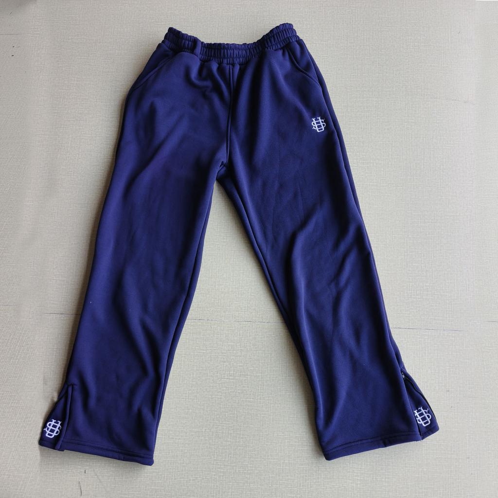 Unisex Elastische Taille Trainingsbroek Losse Pasvorm Streetwear Borduurwerk Joggers Casual Lange Broek