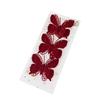Cross-border Christmas Eve Tree Decorations: Flocking Bow & Flower Scene Pendant.
