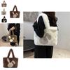 Stylish Plush Rabbit Handbag For Women Soft Winter Everyday Large Capacity Tote Bag