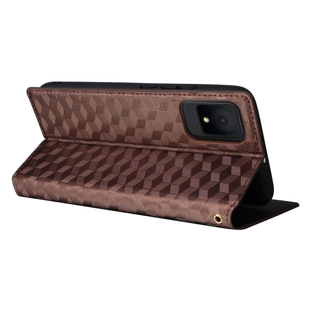 For TCL 502 Magnetic Case Leather Anti-scratch Flip Stand Phone Cover