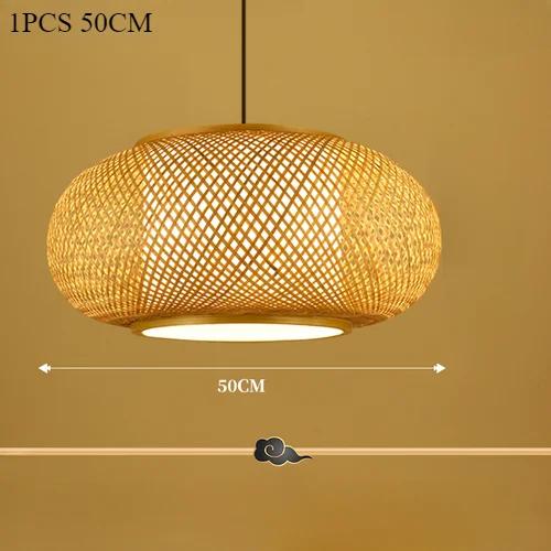 Pastoral Tea Room Chandelier, Southeast Asian Restaurant, Bedroom Light, Japanese Bamboo Craft, Bamboo Woven Lantern