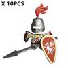 Medieval Ancient Castle Green Dragon Raven Knights Armour Assemble Scene Building Block Figures Children's Bricks DIY Toys Gifts