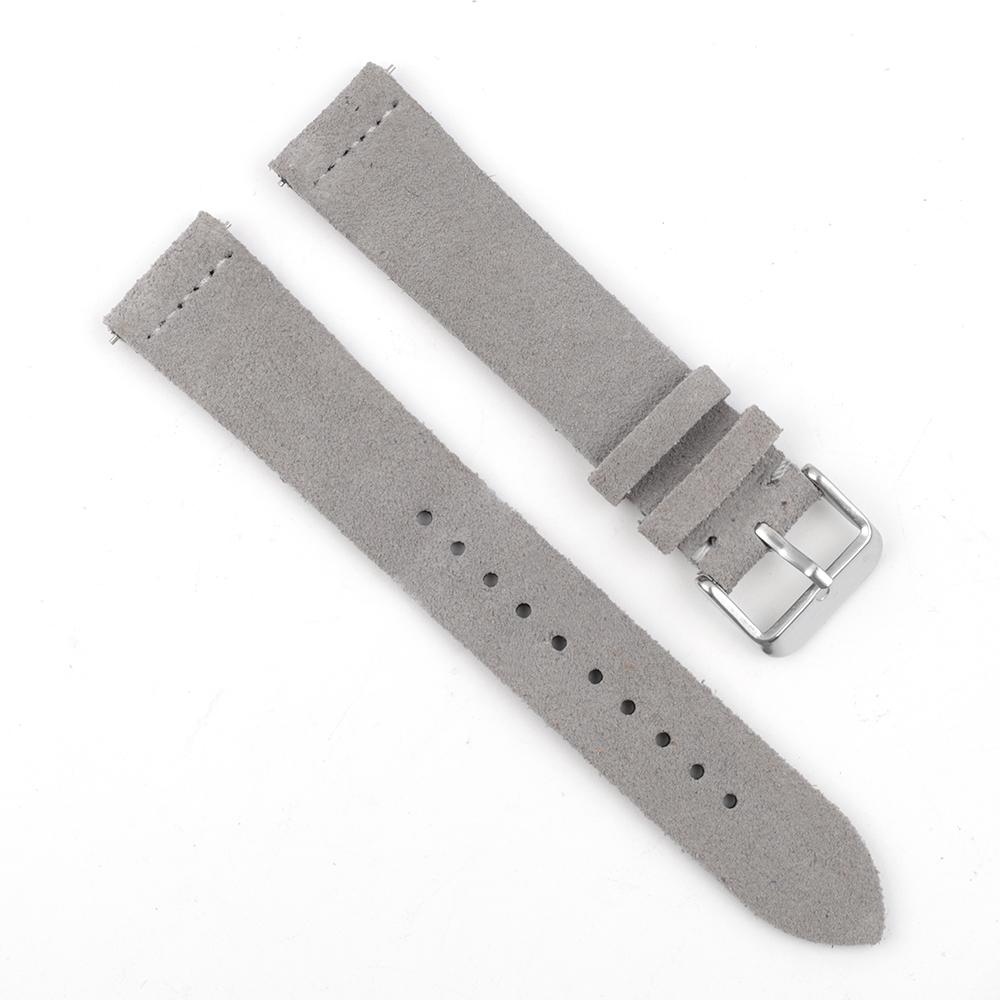 

High Quality Suede Leather Watch Band 18mm 20mm 22mm 24mm Vintage Watch Straps Replacement Wristband Watch Accessories 24mm сірий колір