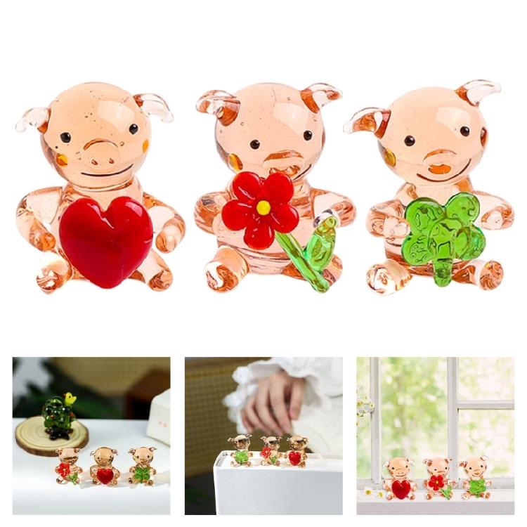 Swine Figurine Japanese Animal Enhances Bedroom Dining Table