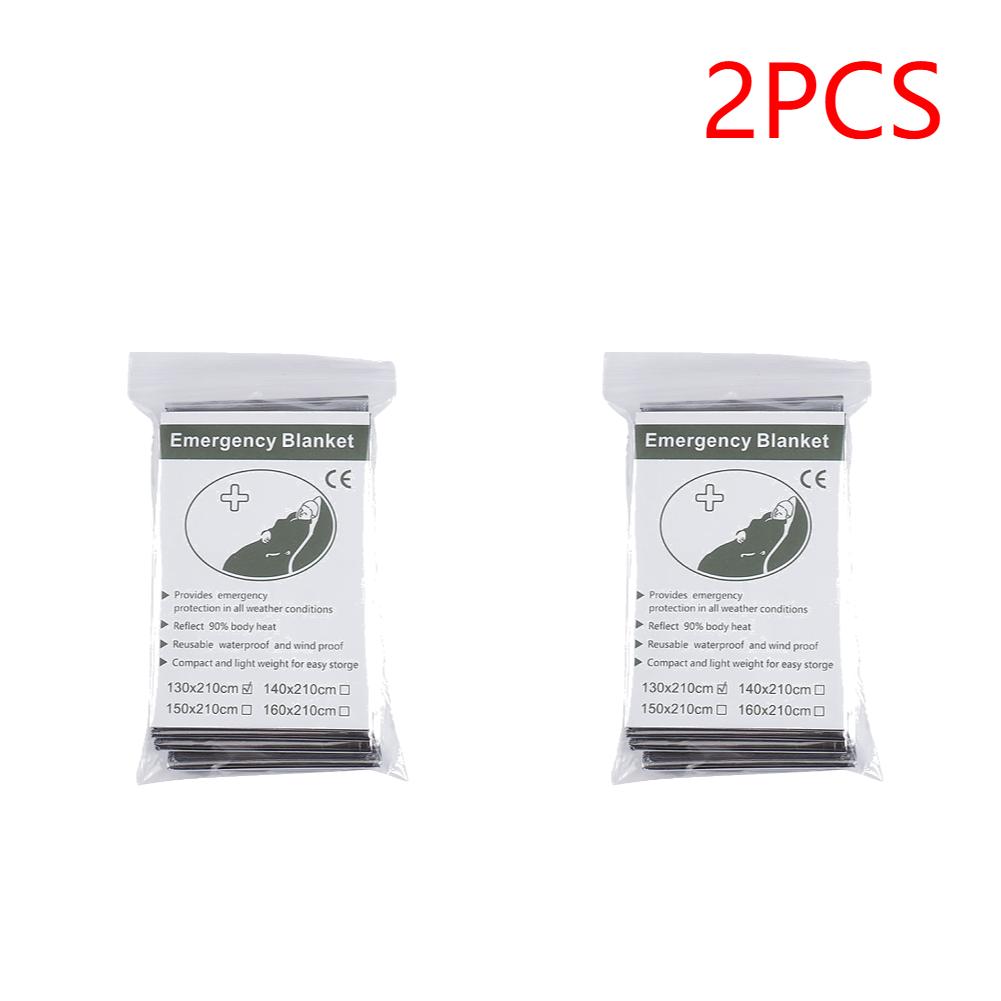 1-30PCS Windproof Foil Thermal Emergency Blanket Survival Gear First Aid Military Rescue Kit Waterproof Folding for Camping Outd