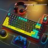 Cyberpunk Transparente PBT Fünfseitige Thermosublimation Mechanische Tastatur Russische Tastenkappen