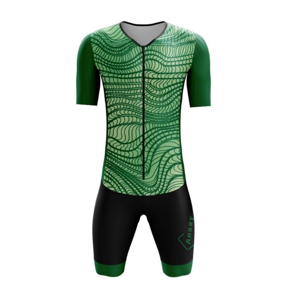 Spoprt Men's Short Sleeve Triathlon Suit Cycling Sportswear Bike Tights Mtb Jumpsuit Bicycle Clothing Ropa Conjunto Hombre