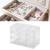 Grid Storage Box Dustproof Transparent Plastic Container Organizer for Jewelry Necklace DIY Art Craft 9 Compartments