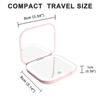 Compact Cosmetic Mirror Small Vanity Table Folding with Lights Handheld Mini Pocket Travel Makeup Mirror 2X Magnifying for Gifts