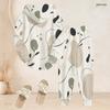 Women Plus Size Abstract Printed Long Sleeve Hooded Top Cuffed Pants Two Piece Set