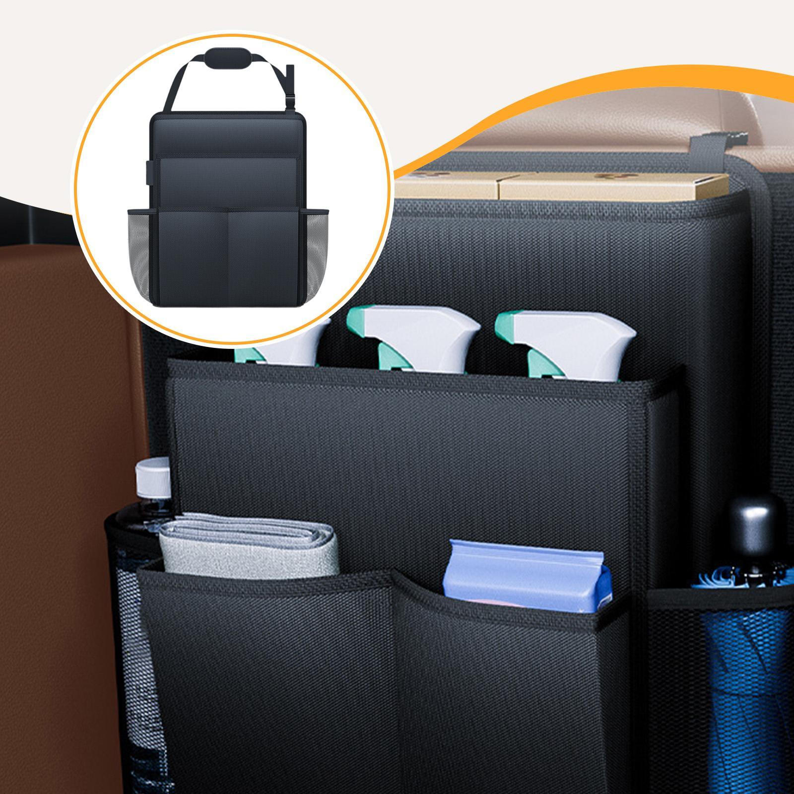 

Автомобильный органайзер на спинку сиденья для хранения, водонепроницаемый, с карманами, защита спинки сиденья, аксессуар