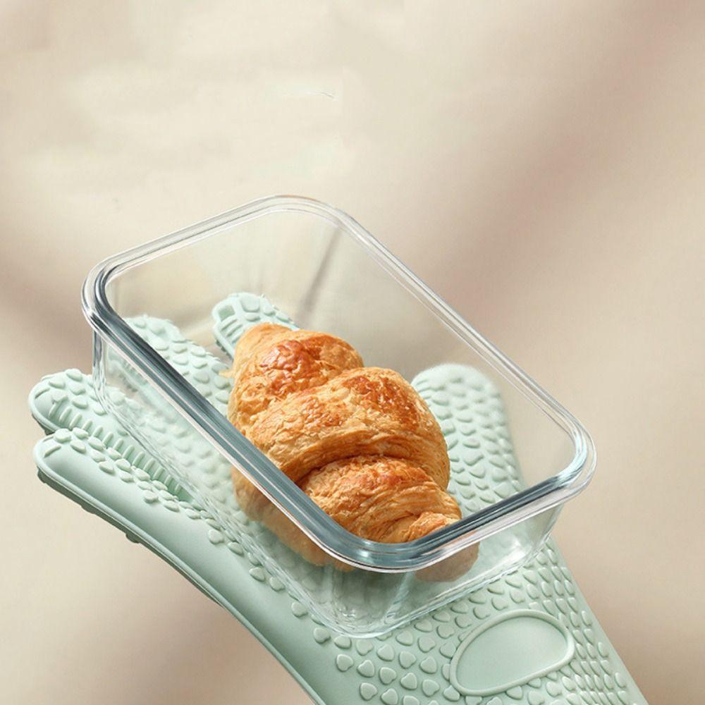 Flexible Baking Gloves Double Layer Kitchen Gloves Baking Utensils Oven Mitts  For Microwave