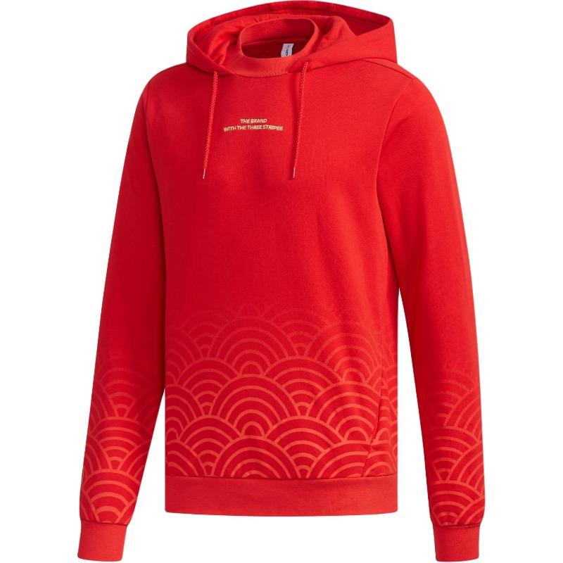 adidas Neo Άνετο Casual Φούτερ με Σχέδιο Νεφέλης Ανδρικά Φούτερ Ανοιχτό Κόκκινο EH6507