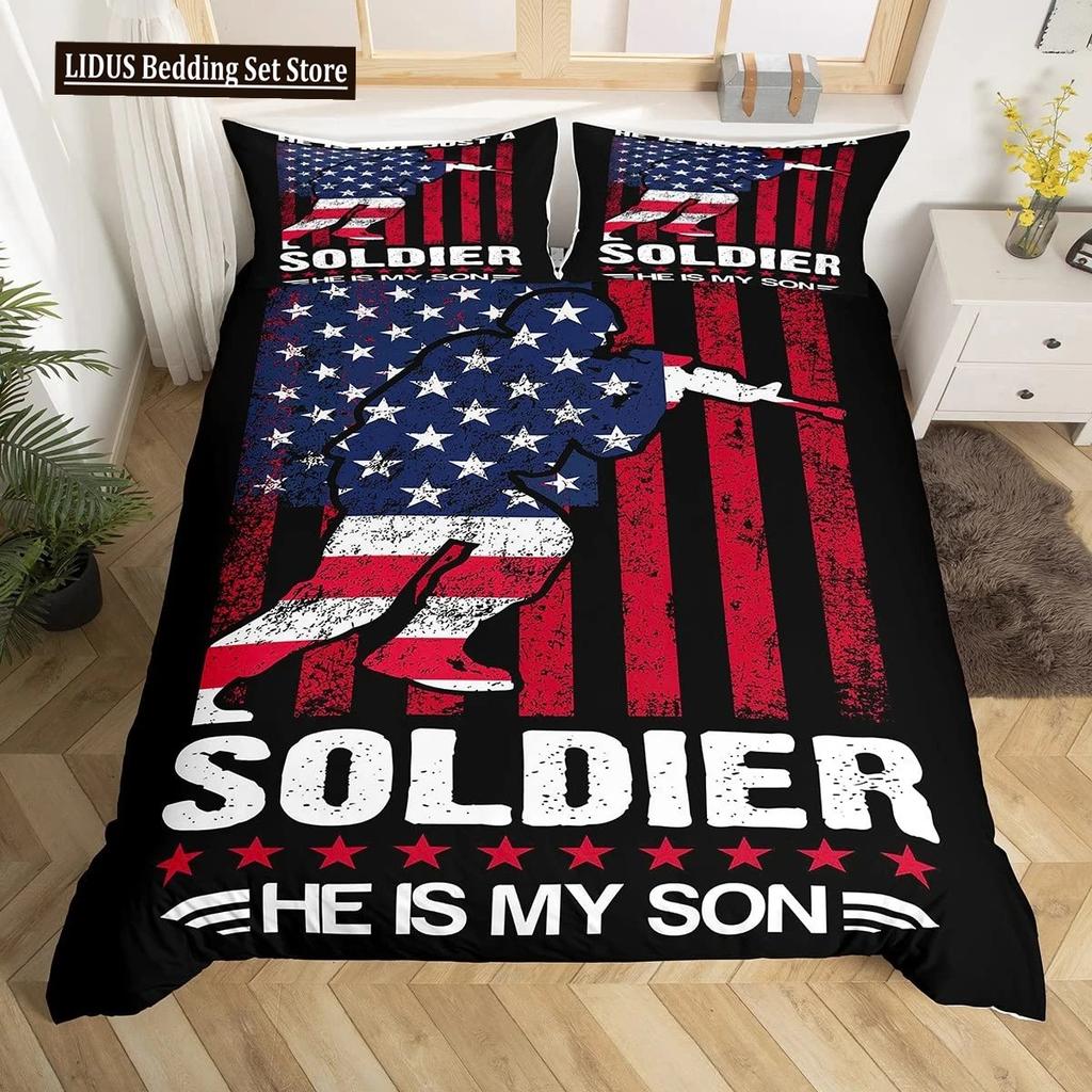 Special Police Print Duvet Cover American Soldier For Teen Adults Camouflage SWAT Theme Bedroom Decoration Polyester Quilt Cover