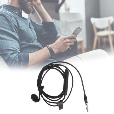 Einseitiger Ohrhörer mit Mikrofon, In-Ear-Stereo auf Mono, einseitiger Kopfhörer, 3,5-mm-Buchsen, Metall, Geräuschisolierung
