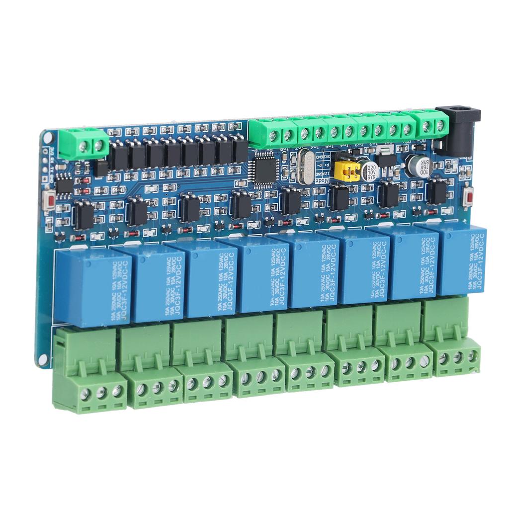 Relaismodul 8 Kanäle Optokoppler Isoliertes Ein-Ausgangs-Board Steuerung Elektronische Komponente 12V