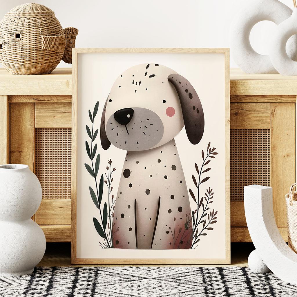 Plakat plakaty dla dzieci pies ilustracja