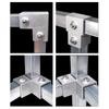 Tubo Quadrado 20X20Mm Conector de Junta de Cotovelo Três Vias 25X25Mm 30Mx30Mm Liga de Alumínio Acessórios Junta Fixa para Tubo