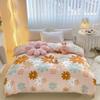 Fresh Flowers Quilt Cover 100% Cotton Zipper Duvet Cover High Quality Skin-friendly Comfortable Bedding for Kids Teens Adults
