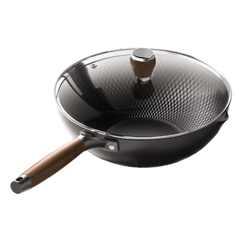 Jingdong Jingzao Diamond Pattern Titanium-Iron Wok