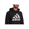 adidas Essentials Big Logo Pullover Hoodie Black/White Men Streetwear GK9540