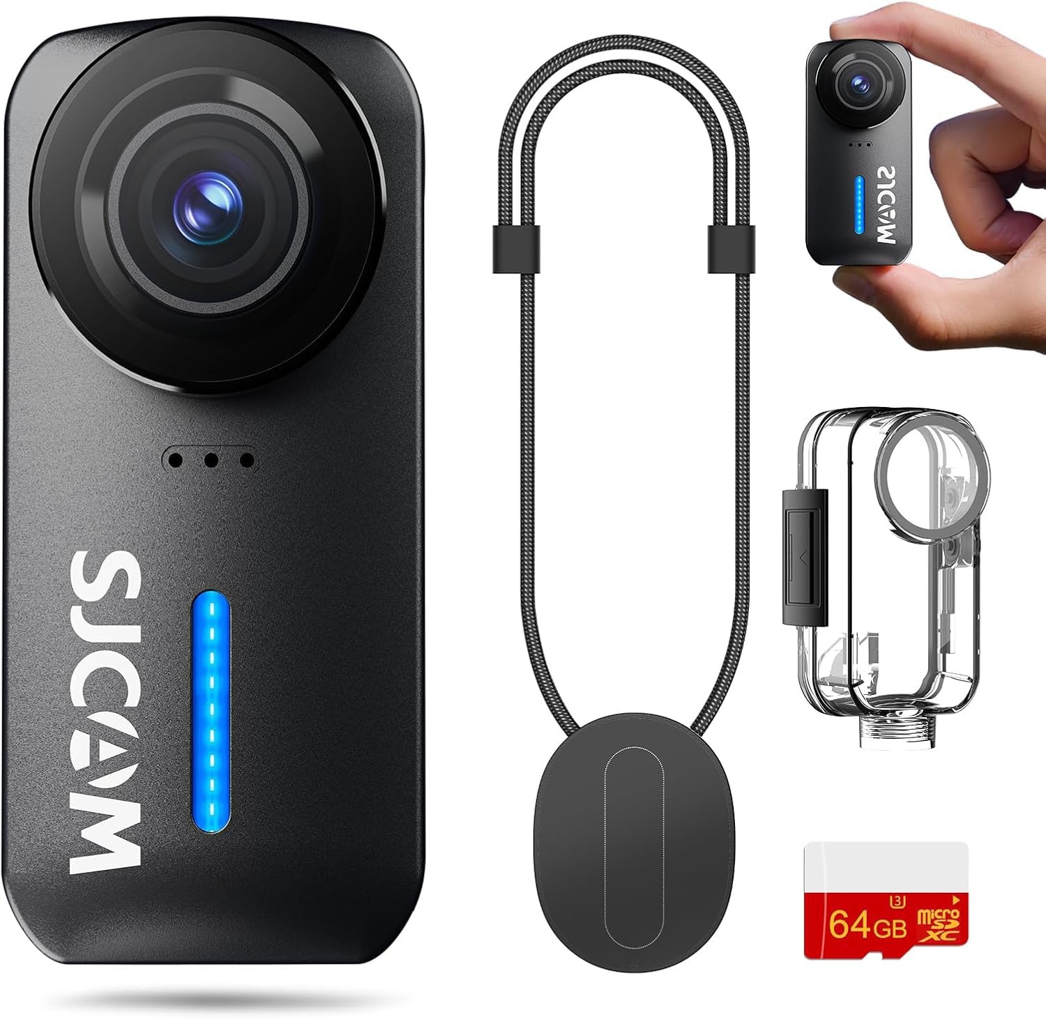 

SJCAM C110PLUS Компактна Екшн Носима 4K Зображення Портрет 8x 30М Магнітна для і Відео 64GB Чорна Камера, 30fps, Wi-Fi, 170° FOV, Стабілізація, Міні, чорний